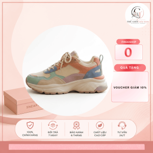 Giày Sneaker Nữ Chunky Đế Cao Pastel - Phong Cách Trẻ Trung